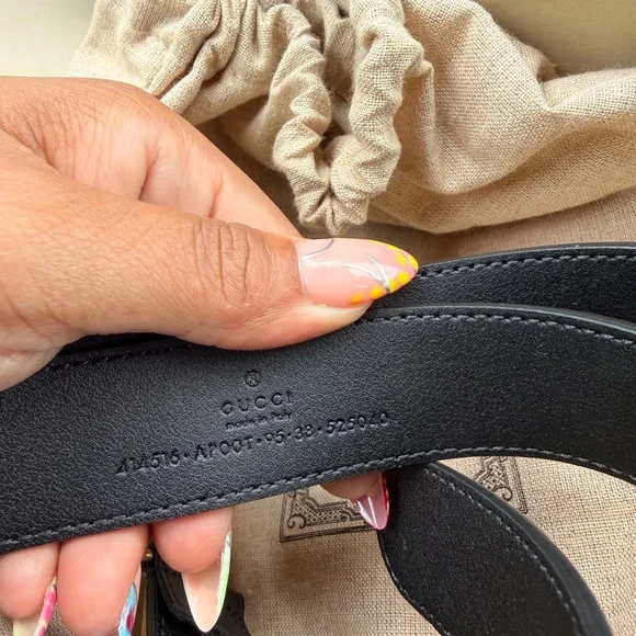 Gucci GG Marmont Belt Black Leather Gold Buckle – Brand New w/ Box & Dust Bag - Picture 2 of 4